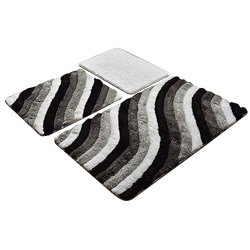 Setmat Set (3-teilig) schwarz, weiß und grau von WELL HOME MOBILIARIO & DECORACIÓN