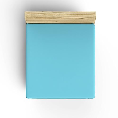 Spannbettlaken, 180 x 200 cm, Türkis von WELL HOME MOBILIARIO & DECORACIÓN