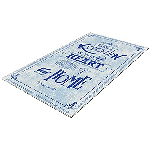 HeartOfTheHome Polyester-Teppich 60 x 100cm gemustert blau von WELL HOME MOBILIARIO & DECORACIÓN