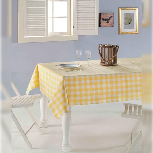 Tischdecke 160 x 260 cm grün und weiß von WELL HOME MOBILIARIO & DECORACIÓN
