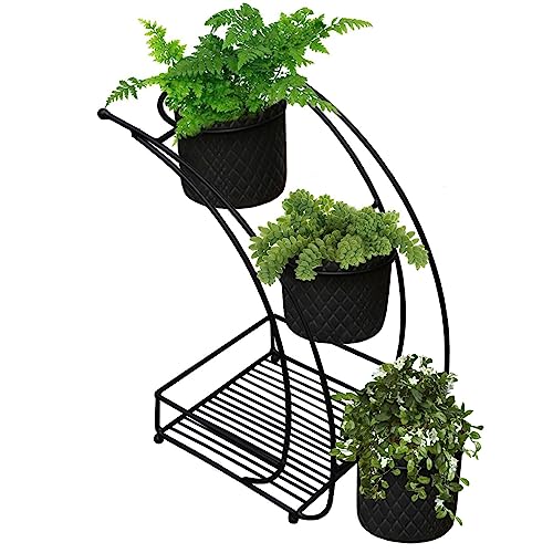 WELL HOME MOBILIARIO & DECORACIÓN Vertikaler Blumenkasten, 3 Töpfe, 19 x 19 x 37 cm von WELL HOME MOBILIARIO & DECORACIÓN