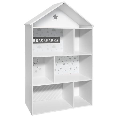 WELL HOME - Atmosphera Kinderbücherregal grau mit 7 grauen Plätzen. von WELL HOME MOBILIARIO & DECORACIÓN