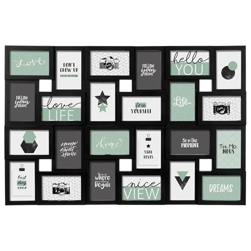 WELL HOME Collage für 24 Fotos in Schwarz von WELL HOME MOBILIARIO & DECORACIÓN
