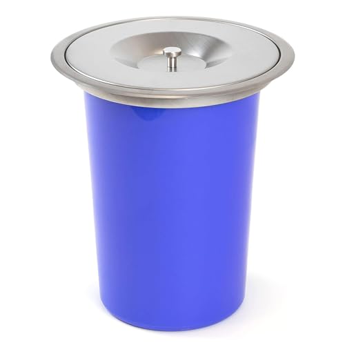 WELL HOME - Einbau-Mülleimer mit Deckel aus Edelstahl, 8 l, Blau von WELL HOME MOBILIARIO & DECORACIÓN