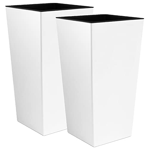 WELL HOME MOBILIARIO & DECORACIÓN 2 Stück zanvic urbi 26,6 Liter Kunststoff fower Pot mit Innenfutter 27 x 27 x 50 cm weiß WELL HOME MOBILIARIO & DECORACIÓN 2 Stück zanvic urbi 26,6 Liter Kunststoff fower Pot mit Innenfutter 27 x 27 x 50 cm weiß von WELL HOME MOBILIARIO & DECORACIÓN