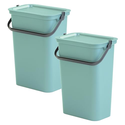 WELL HOME MOBILIARIO & DECORACIÓN 2er Set Mülleimer MODA 10L Salbei mit Griff WELL HOME MOBILIARIO & DECORACIÓN 2er Set Mülleimer MODA 10L Salbei mit Griff von WELL HOME MOBILIARIO & DECORACIÓN