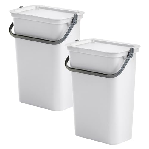 WELL HOME MOBILIARIO & DECORACIÓN 2er Set Mülleimer MODA 10L weiß mit Griff WELL HOME MOBILIARIO & DECORACIÓN 2er Set Mülleimer MODA 10L weiß mit Griff von WELL HOME MOBILIARIO & DECORACIÓN