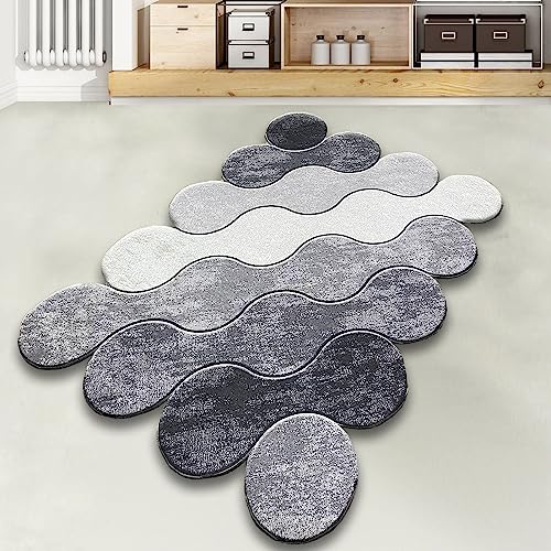 Badteppich grau, hellgrau und weiß von WELL HOME MOBILIARIO & DECORACIÓN