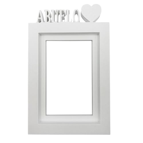 WELL HOME MOBILIARIO & DECORACIÓN Bilderrahmen für Tisch oder Wand, Modell Großvater, Rahmengröße 24,5 x 17,5 cm für Fotos mit 13 x 18 cm, Weiß WELL HOME MOBILIARIO & DECORACIÓN Bilderrahmen für Tisch oder Wand, Modell Großvater, Rahmengröße 24,5 x 17,5 cm für Fotos mit 13 x 18 cm, Weiß von WELL HOME MOBILIARIO & DECORACIÓN