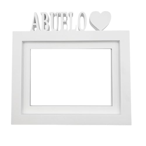 WELL HOME MOBILIARIO & DECORACIÓN Bilderrahmen für Tisch oder Wand, Modell Großvater, Rahmengröße 24 x 22,5 cm für Fotos von 15 x 20 cm, Weiß WELL HOME MOBILIARIO & DECORACIÓN Bilderrahmen für Tisch oder Wand, Modell Großvater, Rahmengröße 24 x 22,5 cm für Fotos von 15 x 20 cm, Weiß von WELL HOME MOBILIARIO & DECORACIÓN