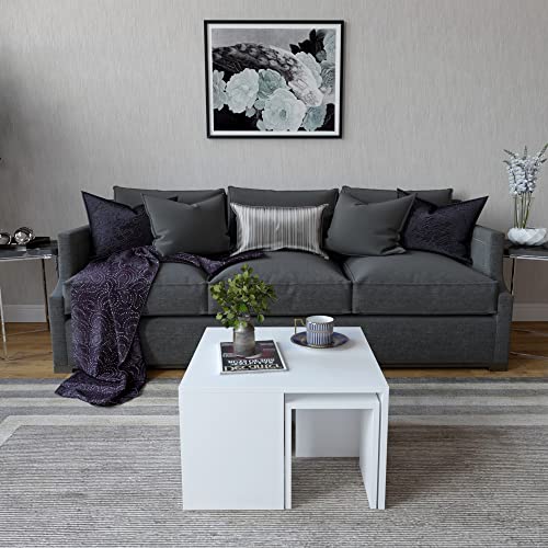 WELL HOME MOBILIARIO & DECORACIÓN Couchtisch für Wohnzimmer, 60x36,8x60 von WELL HOME MOBILIARIO & DECORACIÓN