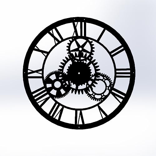 WELL HOME MOBILIARIO & DECORACIÓN Dekorative runde Wanduhr aus Metall im Stil Zahnräder von WELL HOME MOBILIARIO & DECORACIÓN