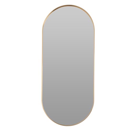 WELL HOME MOBILIARIO & DECORACIÓN Goldener ovaler Spiegel aus Aluminium mit Befestigungsclip, 72 x 32 x 1,5 cm WELL HOME MOBILIARIO & DECORACIÓN Goldener ovaler Spiegel aus Aluminium mit Befestigungsclip, 72 x 32 x 1,5 cm von WELL HOME MOBILIARIO & DECORACIÓN