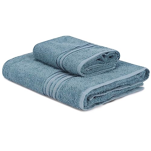 WELL HOME MOBILIARIO & DECORACIÓN Handtuch-Set, 2-teilig, Indigoblau von WELL HOME MOBILIARIO & DECORACIÓN