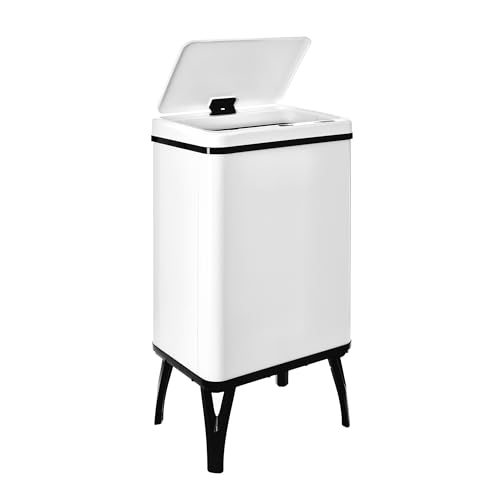 WELL HOME MOBILIARIO & DECORACIÓN Intelligenter Mülleimer mit automatischem Öffnen oder manuellem Kontakt, 40 l, 35,5 x 26 x 71,5 cm, weiß. von WELL HOME MOBILIARIO & DECORACIÓN