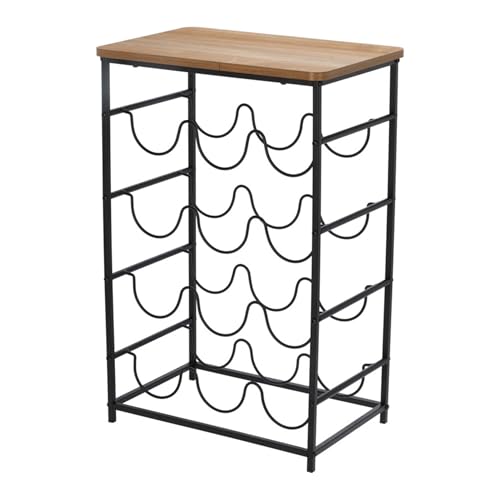 WELL HOME MOBILIARIO & DECORACIÓN Kompaktes und leichtes Weinregal, 40 x 26 x 60 cm, eleganter Organizer zum Ausstellen von Flaschen von WELL HOME MOBILIARIO & DECORACIÓN