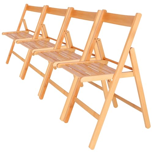 WELL HOME MOBILIARIO & DECORACIÓN Packung mit 4 Stühlen BAS aus Buchenholz, Öl-Finish von WELL HOME MOBILIARIO & DECORACIÓN