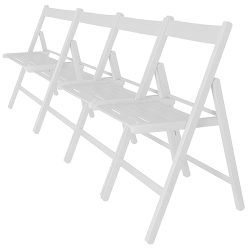 WELL HOME MOBILIARIO & DECORACIÓN Packung mit 4 Stühlen BAS aus Buchenholz, weißes Finish von WELL HOME MOBILIARIO & DECORACIÓN