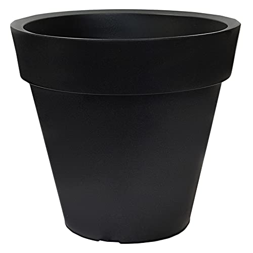 WELL HOME MOBILIARIO & DECORACIÓN Pflanzkübel aus Polyethylen, Rotoform, Anthrazit, 40 x 35 cm von WELL HOME MOBILIARIO & DECORACIÓN