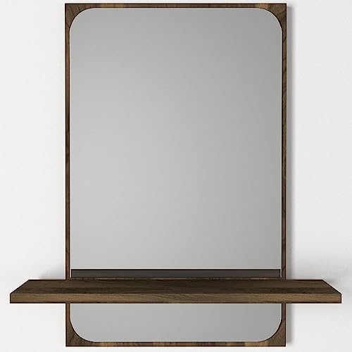 Quadratischer Spiegel mit dekorativem Holzrahmen von WELL HOME MOBILIARIO & DECORACIÓN