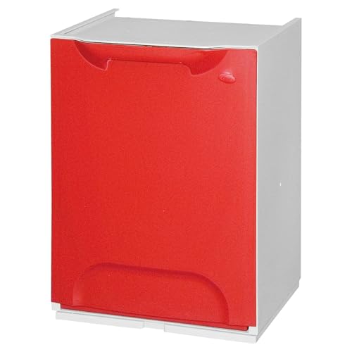 WELL HOME MOBILIARIO & DECORACIÓN Recycling-Mülleimer aus Polypropylen, rot, Behälter 20 l von WELL HOME MOBILIARIO & DECORACIÓN