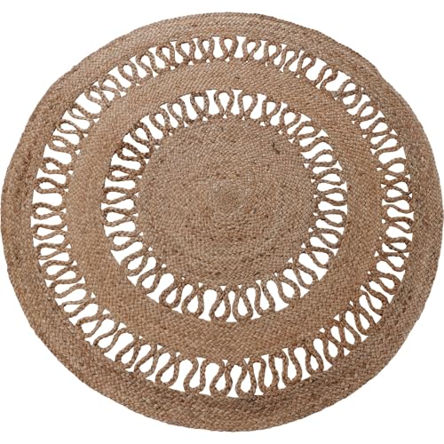 WELL HOME MOBILIARIO & DECORACIÓN Runder Teppich aus Jute mit durchbrochenem Design von WELL HOME MOBILIARIO & DECORACIÓN