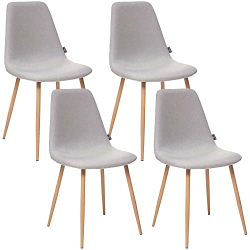 WELL HOME MOBILIARIO & DECORACIÓN Set mit 4 Stühlen im skandinavischen Stil, hellgrau, 44x51x86 von WELL HOME MOBILIARIO & DECORACIÓN