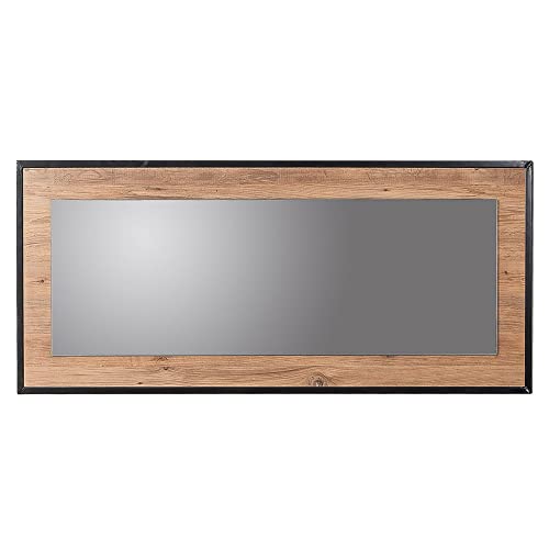 Spiegel, 100% melaminfurnierte Spanplatte, Farbe Atlantic Pine Schwarz von WELL HOME MOBILIARIO & DECORACIÓN