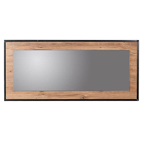 WELL HOME MOBILIARIO & DECORACIÓN Spiegel, 100% melaminbeschichtete Spanplatte, Farbe Atlantic Pine Schwarz von WELL HOME MOBILIARIO & DECORACIÓN