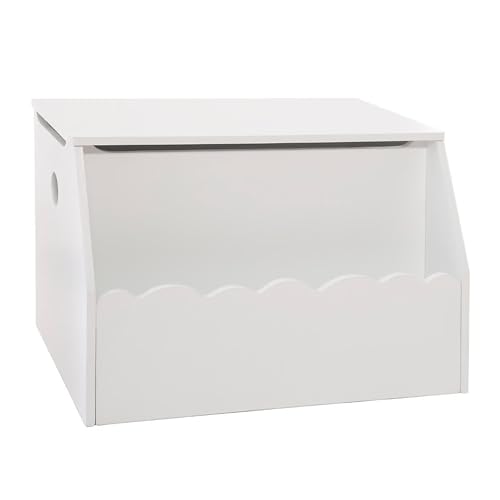 WELL HOME MOBILIARIO & DECORACIÓN Spielzeugtruhe und Kinderbibliothek, weiß, L 57,5 x T 37,5 x H 38,5 cm von WELL HOME MOBILIARIO & DECORACIÓN