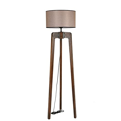 WELL HOME MOBILIARIO & DECORACIÓN Stapel -Bildschirm -Stehleuchte mit Tannenholzkörper, Nogal Beige, Tanganica Collection, 45x45x170 cm, Kappe E 27 max 60 W von WELL HOME MOBILIARIO & DECORACIÓN