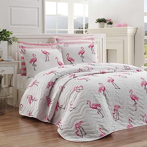 Steppdecke 250 x 200 cm, Pulverweiß von WELL HOME MOBILIARIO & DECORACIÓN