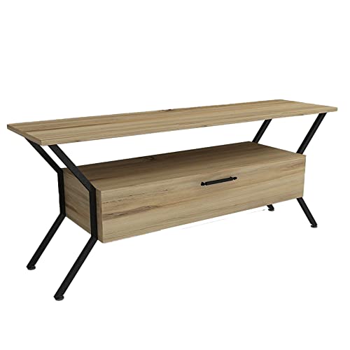 WELL HOME MOBILIARIO & DECORACIÓN TV-Möbel, braun, 124x54x35 von WELL HOME MOBILIARIO & DECORACIÓN