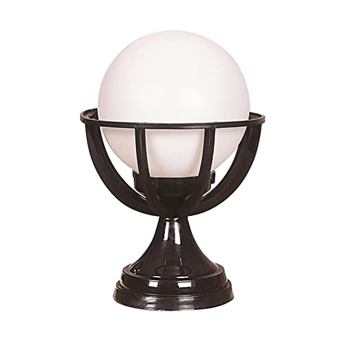 Wandleuchte für den Außenbereich, abs , schwarz, 32x32x20, Fassung E 27 Max 60 W von WELL HOME MOBILIARIO & DECORACIÓN