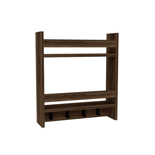 Wandregal Nussbaum hell 60x53,6x14,5 von WELL HOME MOBILIARIO & DECORACIÓN