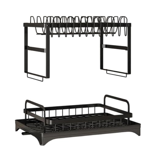Well Home Abtropfgestell mit DREI Ebenen, Schwarz von WELL HOME MOBILIARIO & DECORACIÓN
