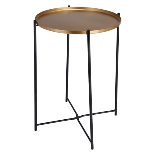 Well Home Beistelltisch, rund, Metall, goldfarben, Ø 35 x 47 cm von WELL HOME MOBILIARIO & DECORACIÓN