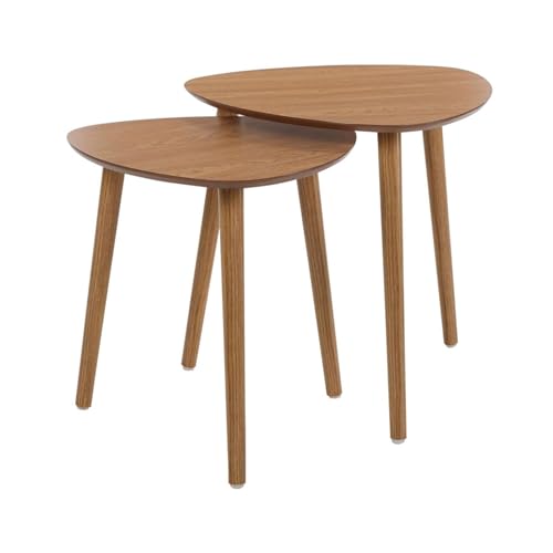 Well Home Beistelltisch 2er Set mit Schrägkantenplatte von WELL HOME MOBILIARIO & DECORACIÓN
