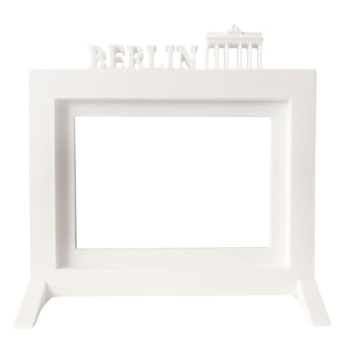 Well Home - Bilderrahmen für Tisch oder Wand, Modell BERLIN, Rahmengröße 20,5 x 13,5 x 1,5 cm für Fotos mit 10 x 15 cm, Weiß von WELL HOME MOBILIARIO & DECORACIÓN
