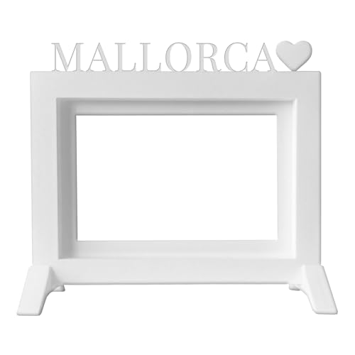 Well Home - Bilderrahmen für Tisch oder Wand, Modell "MALLORCA" / Rahmengröße 24 x 22,5 x 1,5 cm für Fotos mit 15 x 20 cm, Weiß von WELL HOME MOBILIARIO & DECORACIÓN