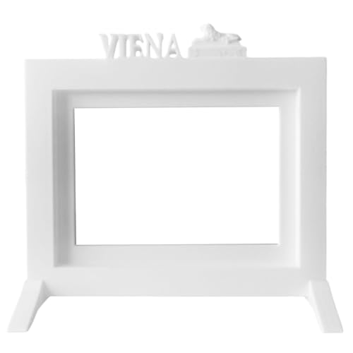 Well Home - Bilderrahmen für Tisch oder Wand, Modell "Viena" / Rahmengröße 24 x 22,5 x 1,5 cm für Fotos mit 15 x 20 cm, Weiß von WELL HOME MOBILIARIO & DECORACIÓN