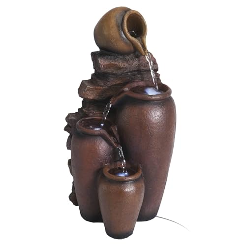 Well Home - Designbrunnen Anfora mit LED-Lichtern, 23 x 21 x 41 cm von WELL HOME MOBILIARIO & DECORACIÓN
