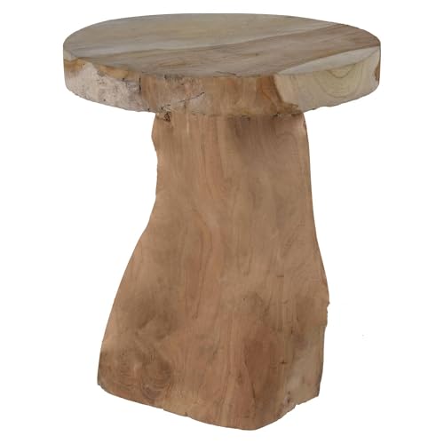 Well Home Hocker, rund, Teakholz, Ø 25 x 30 cm von WELL HOME MOBILIARIO & DECORACIÓN