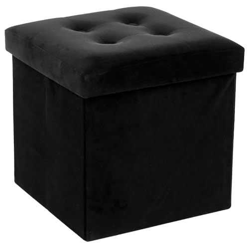 Well Home Lysander Faltbarer Sitzsack aus schwarzem Samt von WELL HOME MOBILIARIO & DECORACIÓN