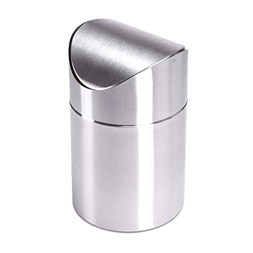 Well Home Mülleimer mit 1,5 Liter Fassungsvermögen aus Edelstahl mit Deckel 12 x 17 cm von WELL HOME MOBILIARIO & DECORACIÓN