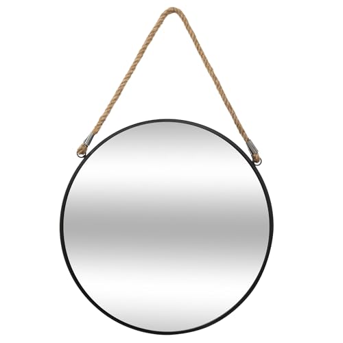 Well Home Runder Metallspiegel mit Seil, modernes Design, Ø 55 cm von WELL HOME MOBILIARIO & DECORACIÓN