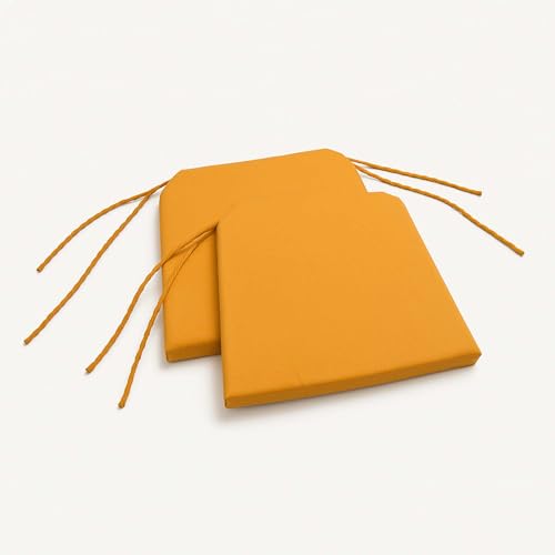 Well Home Set mit 2 Stuhlkissen, Orange, mit Bändern, 40 x 40 cm von WELL HOME MOBILIARIO & DECORACIÓN