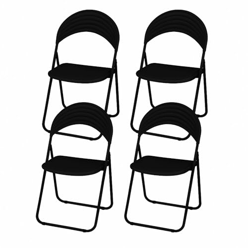 Well Home Set mit 4 vielseitigen Stühlen, schwarz, aus Metall, 42 x 46 x 78 cm von WELL HOME MOBILIARIO & DECORACIÓN