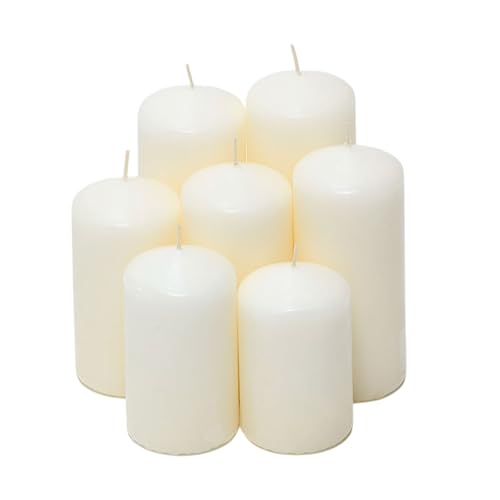 Well Home Set mit weißen Kerzen ohne Essenz: 7 verschiedene Größen in einer einziehbaren Box von WELL HOME MOBILIARIO & DECORACIÓN