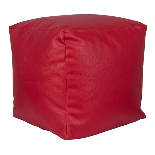Well Home Sitzsack, quadratisch, Ø 40 x 40 cm, Rot, gepolsterter und bequemer Sitz Well Home Sitzsack, quadratisch, Ø 40 x 40 cm, Rot, gepolsterter und bequemer Sitz von WELL HOME MOBILIARIO & DECORACIÓN